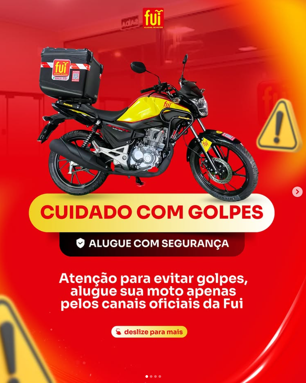 Post de alerta contra golpes.